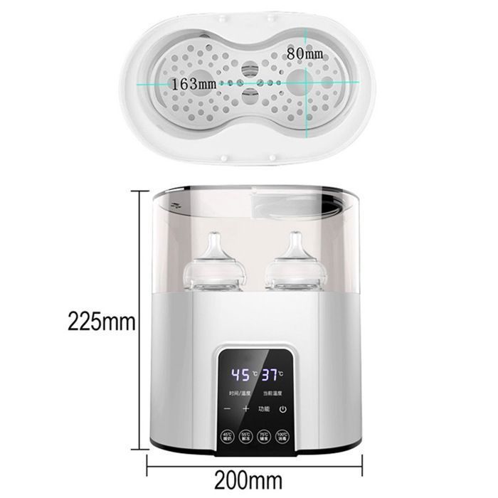Chauffe Biberon 6 en 1 avec Contrôle de Température, Chauffage rapide,avec Écran LCD Numérique,Sans BPA