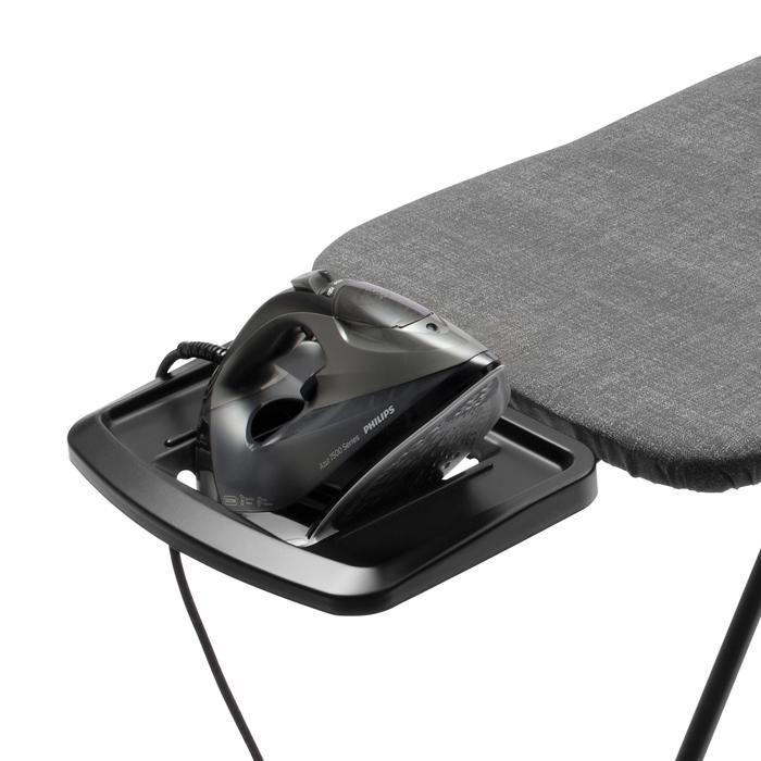 Tabla de planchar Brabantia C, 124x45 cm, Soporte para plancha de vapor sólido - Negro denim