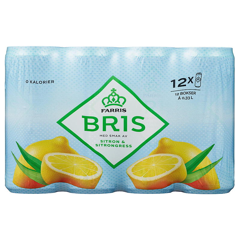 Farris Farris Bris 12-pack 0,33 l Citron/Citrongräs