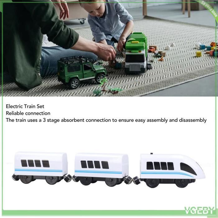 VGEBY jouet de Train modèle Ensemble de Train électrique, connexion d'adsorption éducative, jouet de Train sur jeux Tapez 3