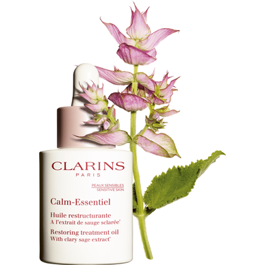 Clarins Calm Essentiel Huile Restructurante ravitseva ja korjaava kasvoöljy herkälle iholle 30 ml