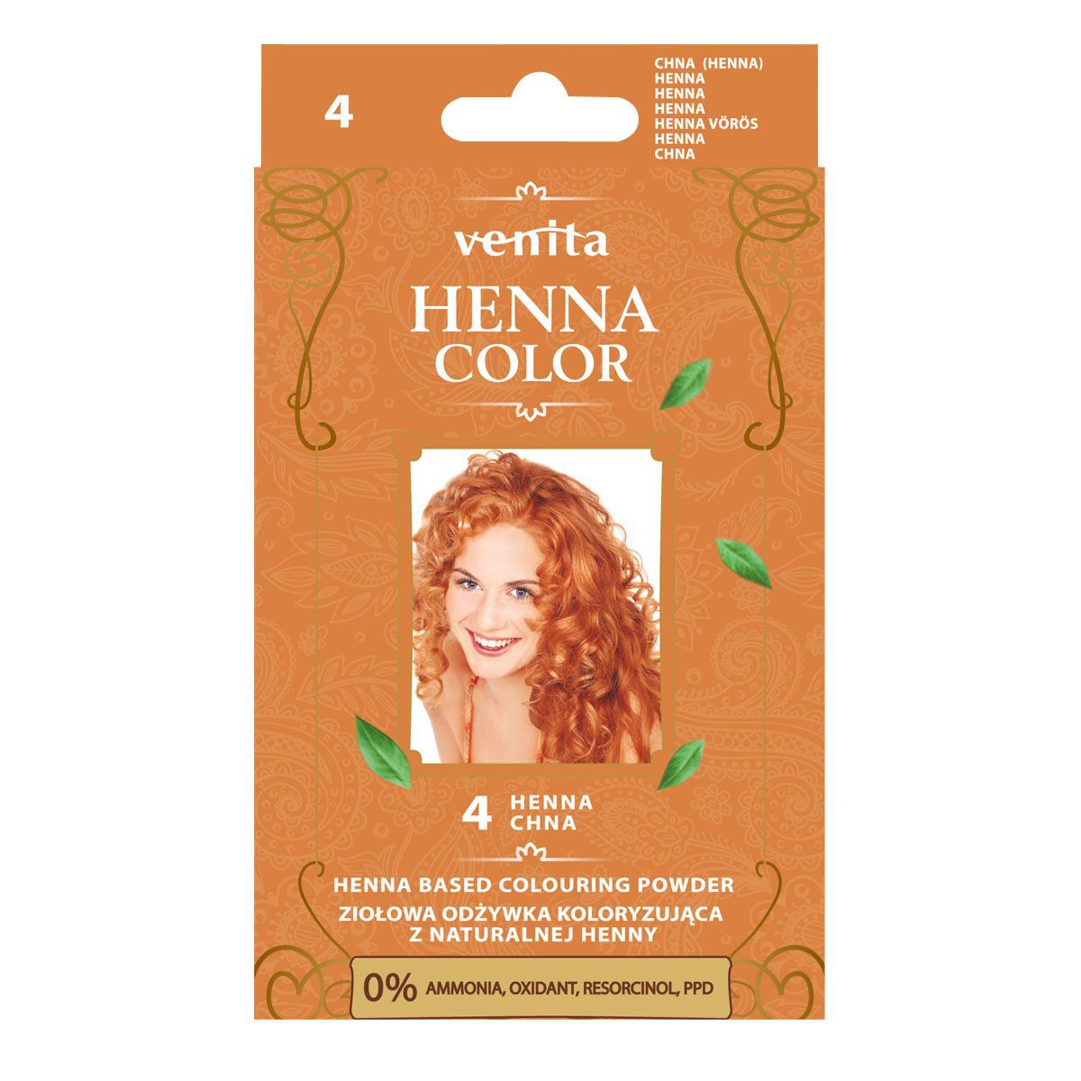 Venita přírodní henna kondicionér na barvení vlasů Chna 4 30g Henna Color