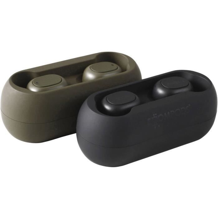 BOOMPODS Boombuds GO — True wireless in-ear headphones, 20 hours, IPX4, black