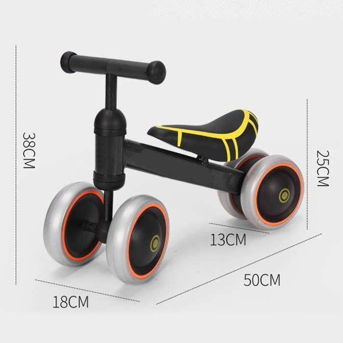 Bicicletta senza pedali XUANYU per bambini - 50*18*38 cm - Nera - 1-3 anni - 2 ruote