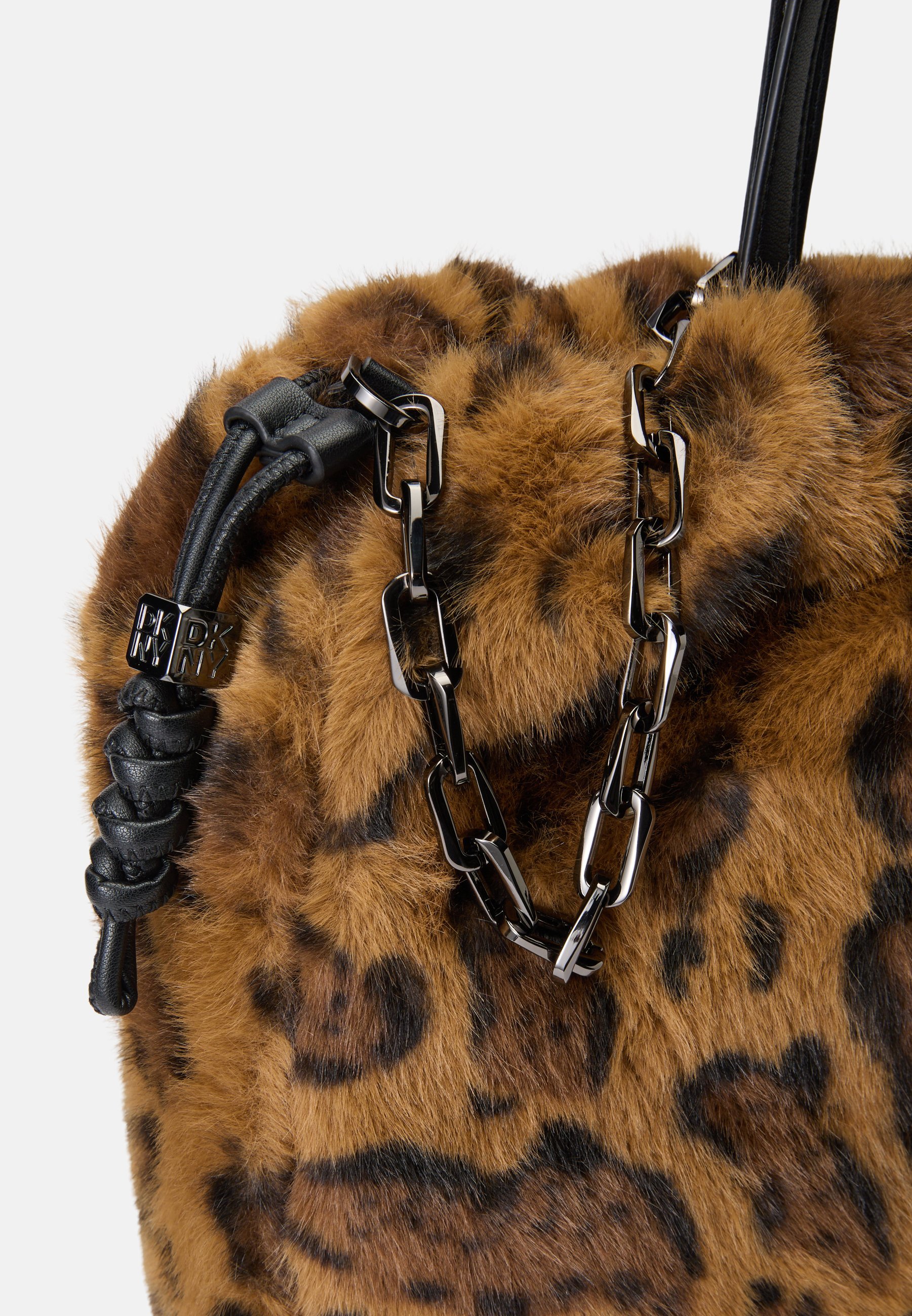 DKNY HALLE TOTE - Velká taška - hnědá/černá