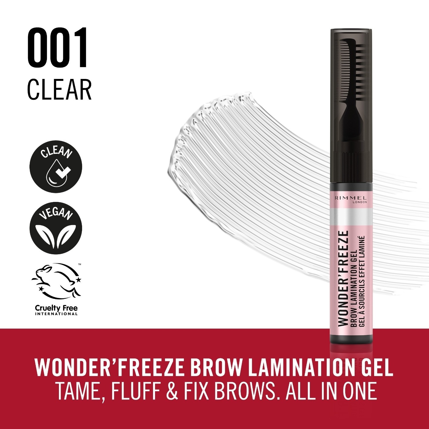 Rimmel London olovka za obrve Freeze laminacijski gel - 6 g