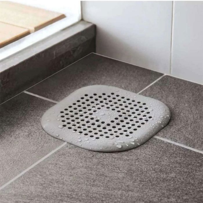 Colador de desagüe INF para suelo y fregadero, color gris.
