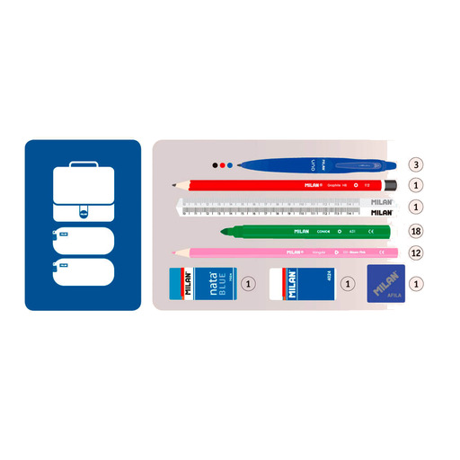  Estuche Milan Net & Lit Groen 38 Piezas