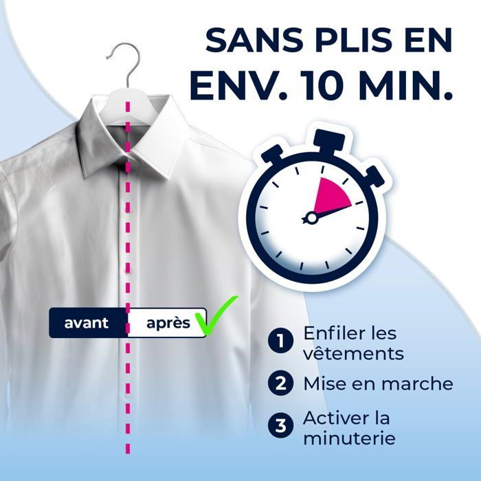 Fer à repasser pour chemises et chemisiers 2en1, 1800W