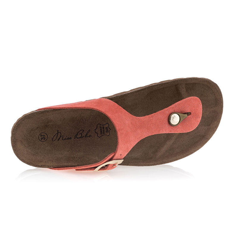 Sandalias naranjas para mujer / Zapatos de punta abierta