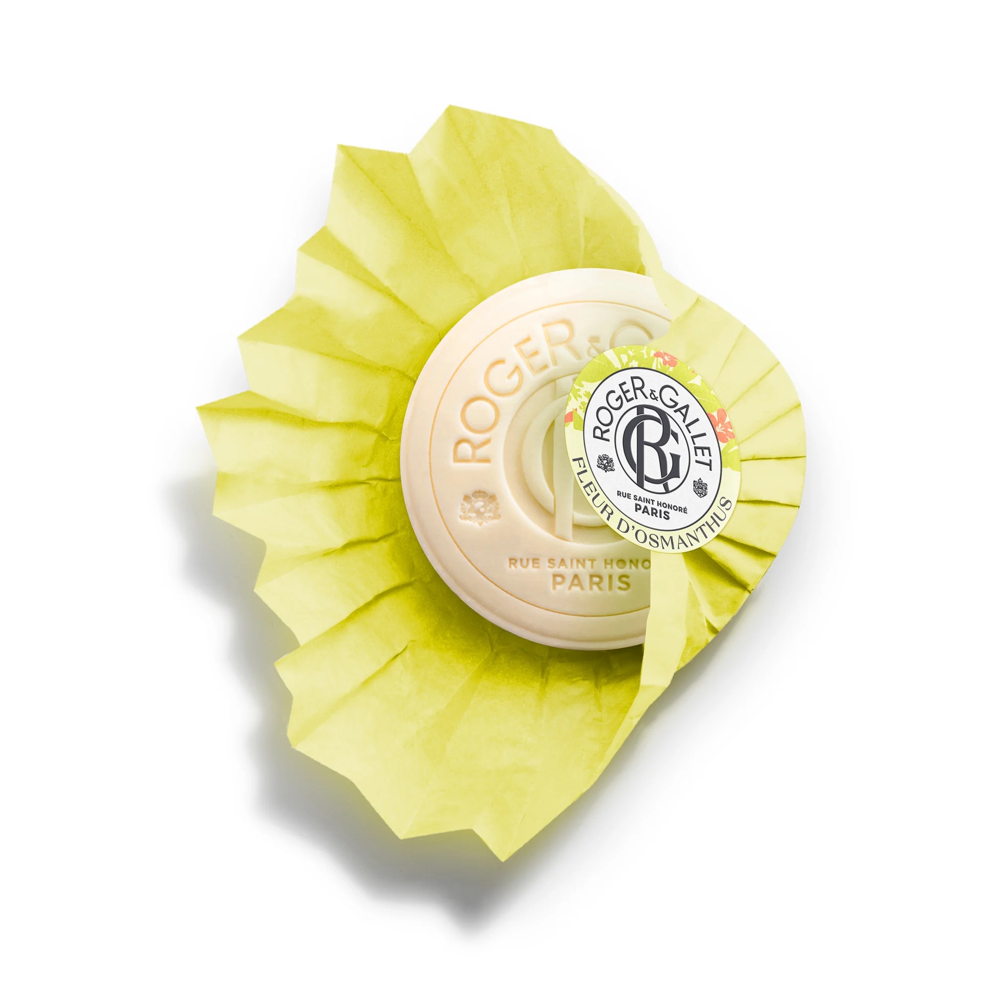 ROGER & GALLET R&G Jabón de Bienestar Fleur D'Osmanthus 100 g Limpiador sólido para manos y cuerpo
