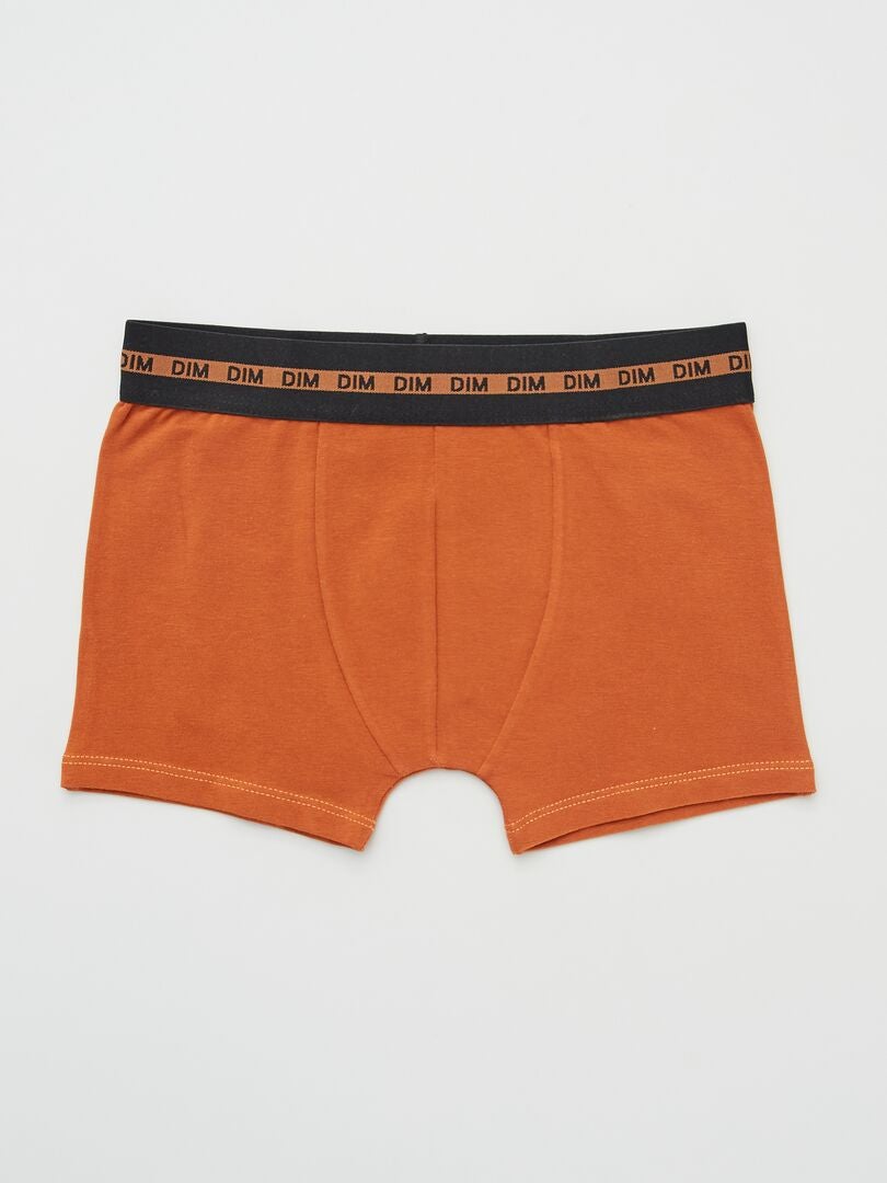 Conjunto de 3 cuecas boxer 'DIM' - LARANJA