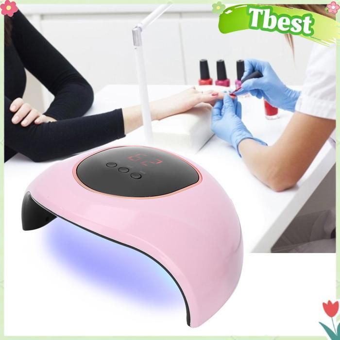 Tbest Lumière d'art d'ongle Sèche-ongles Gel UV 72W Professionnel Manucure Lumière Nail Art ] electromenager vernis Rose