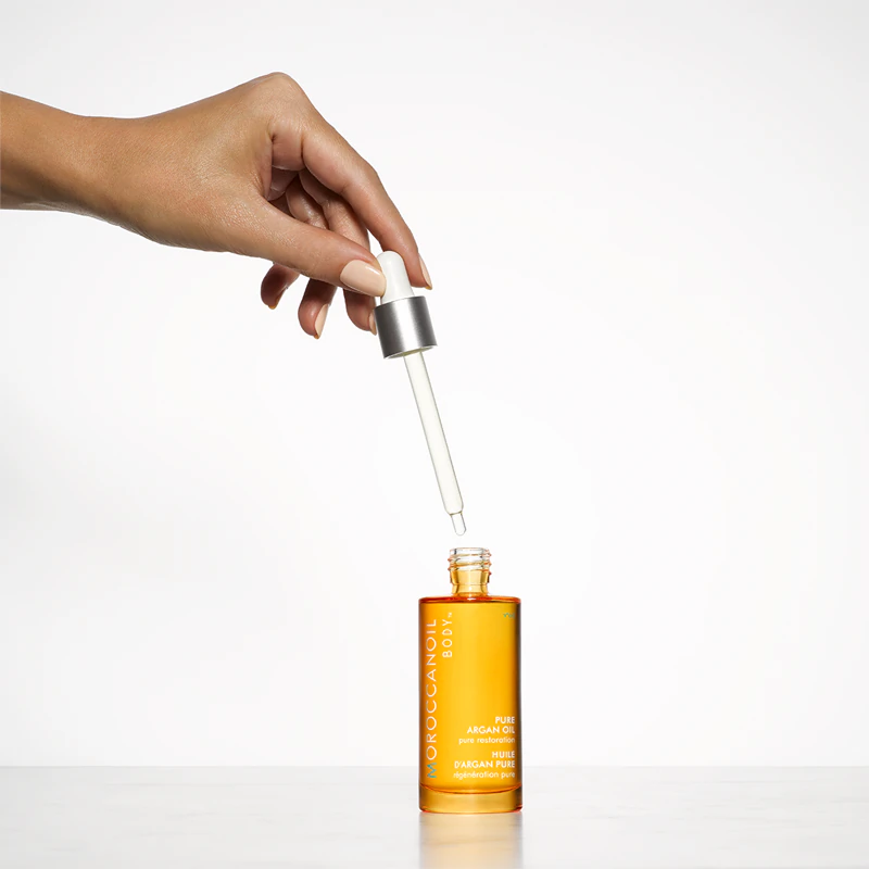 Óleo corporal Moroccanoil 100% argan para rosto, corpo e cabelo.