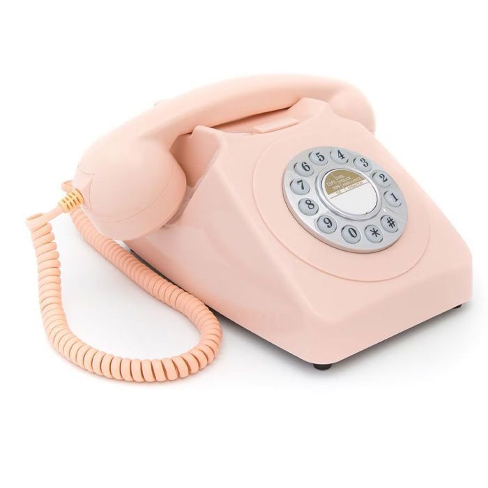 Téléphone fixe - GPO - 746 PUSH - Rétro - Bouton poussoir - Rose