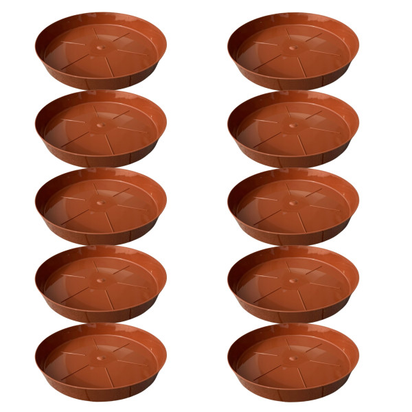 Podstawka Pod Doniczkę 25 cm TERAKOTA Tworzywo Sztuczne ZESTAW 10 szt