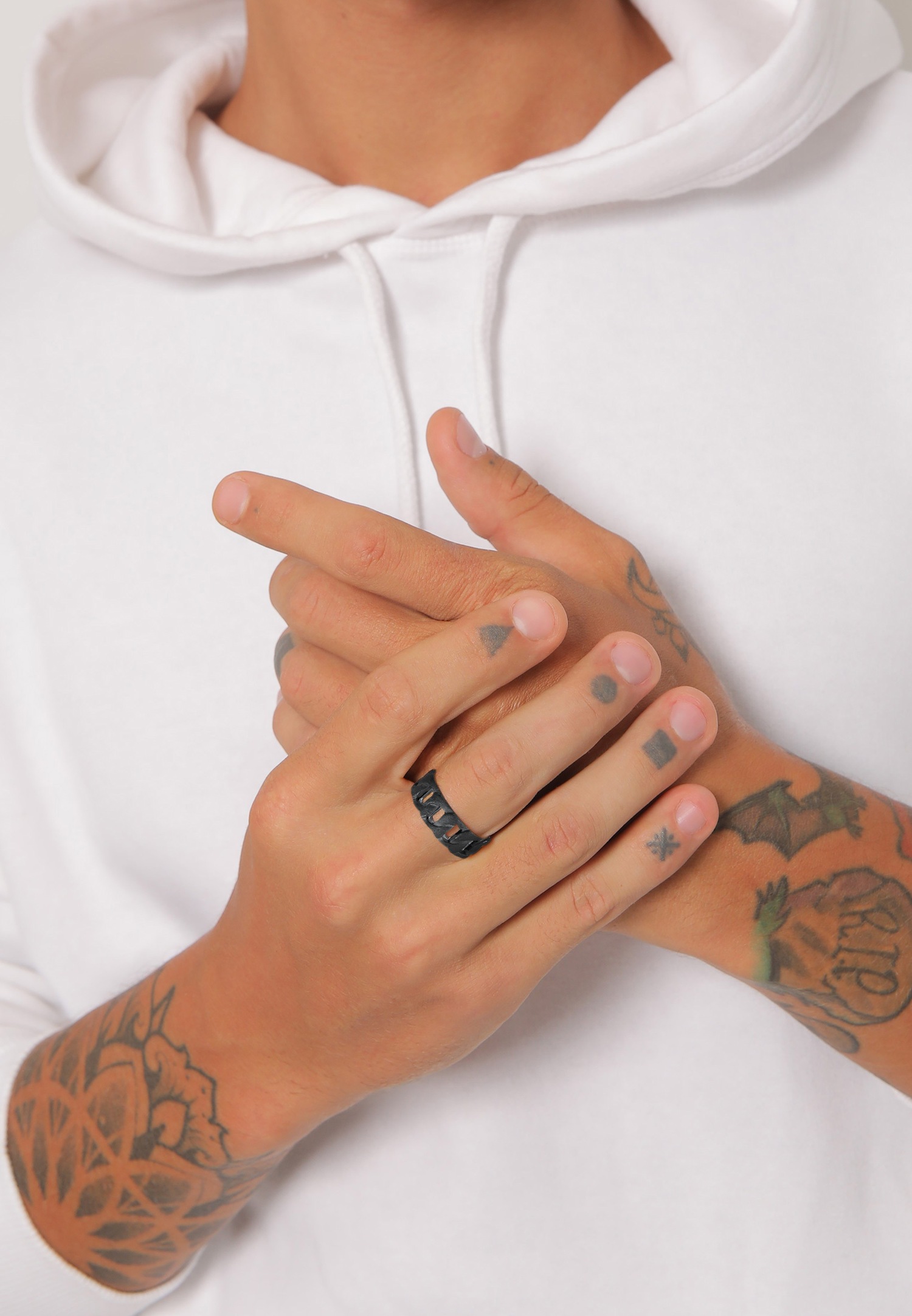 KUZZOI Statment Massif Trend Robuste Look Rustique Bague Homme - (925/1000) Argent