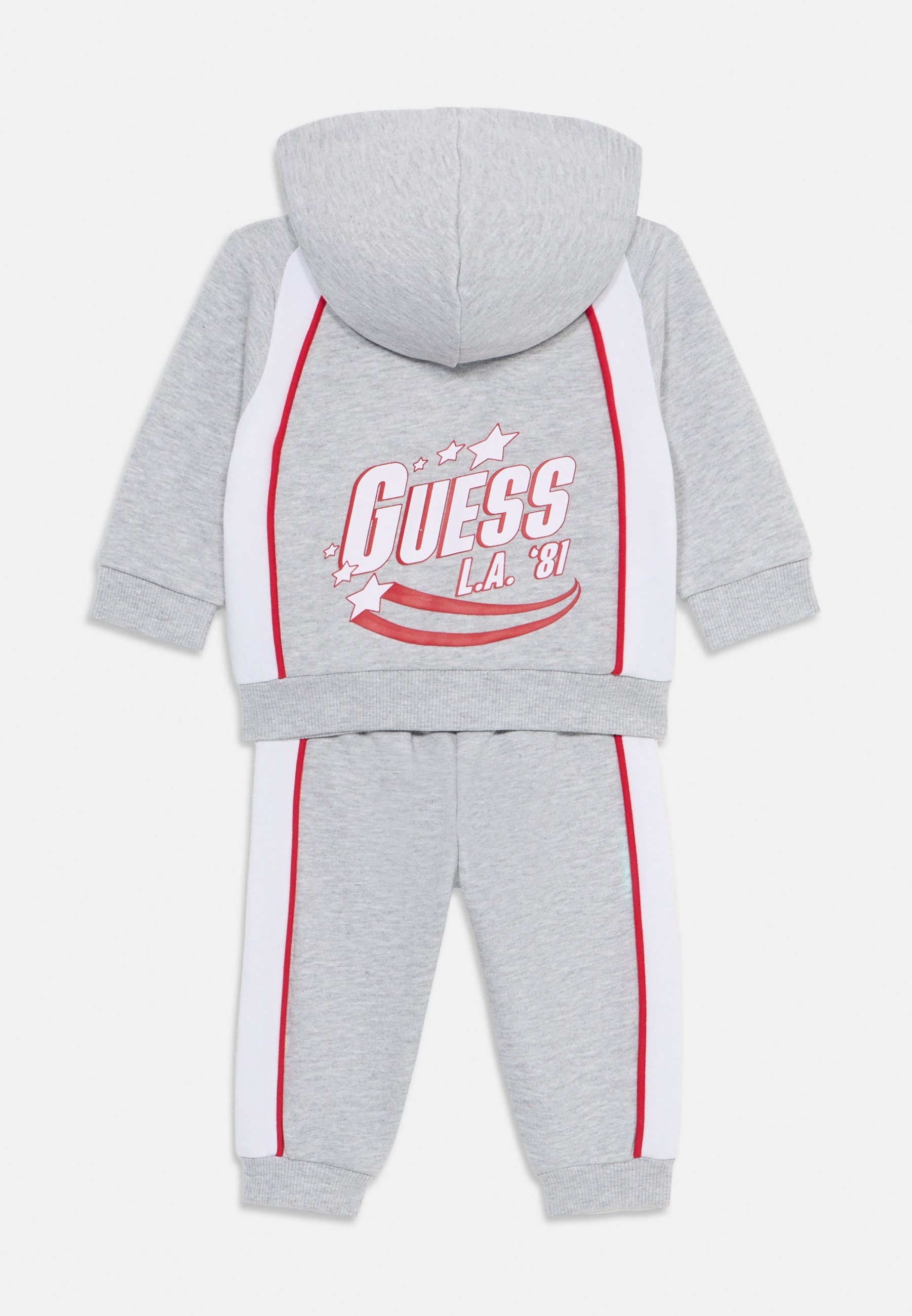DĚTSKÁ AKTIVNÍ SET S KAPUCÍ - Mikina na zip - světle kamenná heather