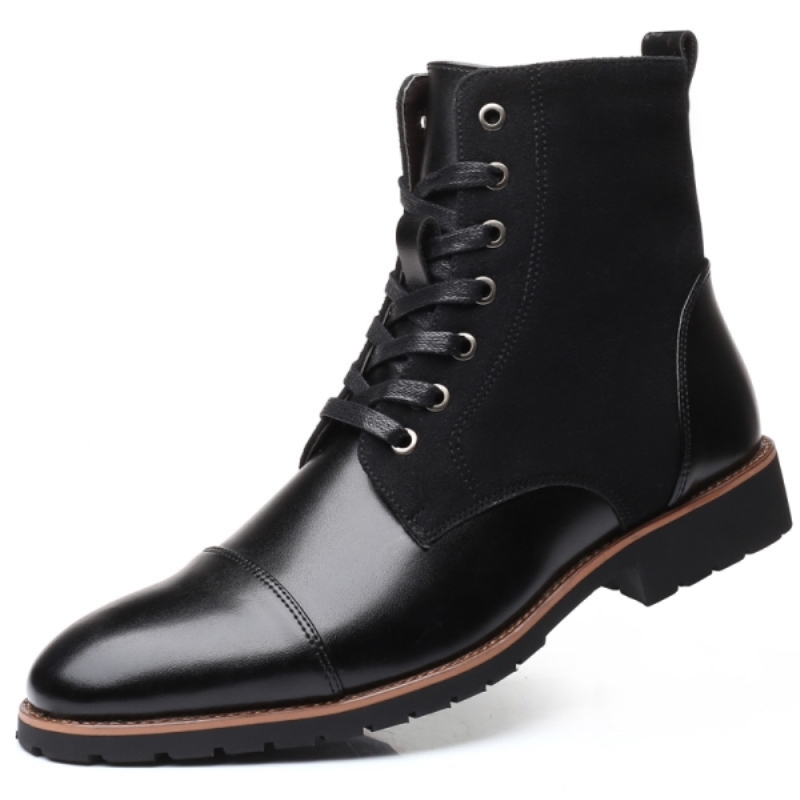 Stivali invernali da uomo, primavera autunno, taglie forti 38 48, con punta a punta, scarpe invernali casual in pelle, stivali Chelsea da uomo, novità 2021