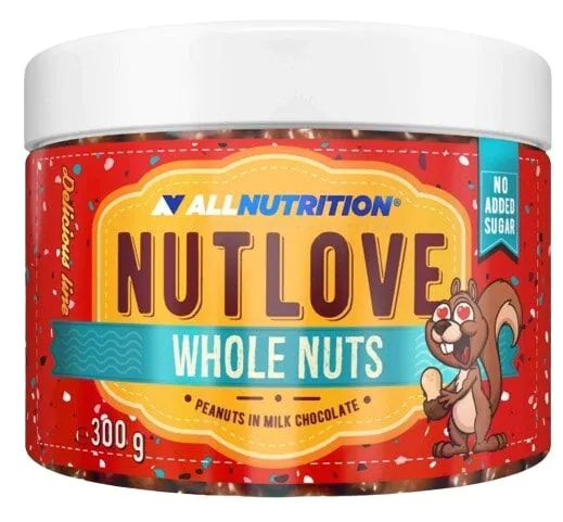 Allnutrition Nutlove Whole Nuts Milky - peanuts in milky chocolate 300 g