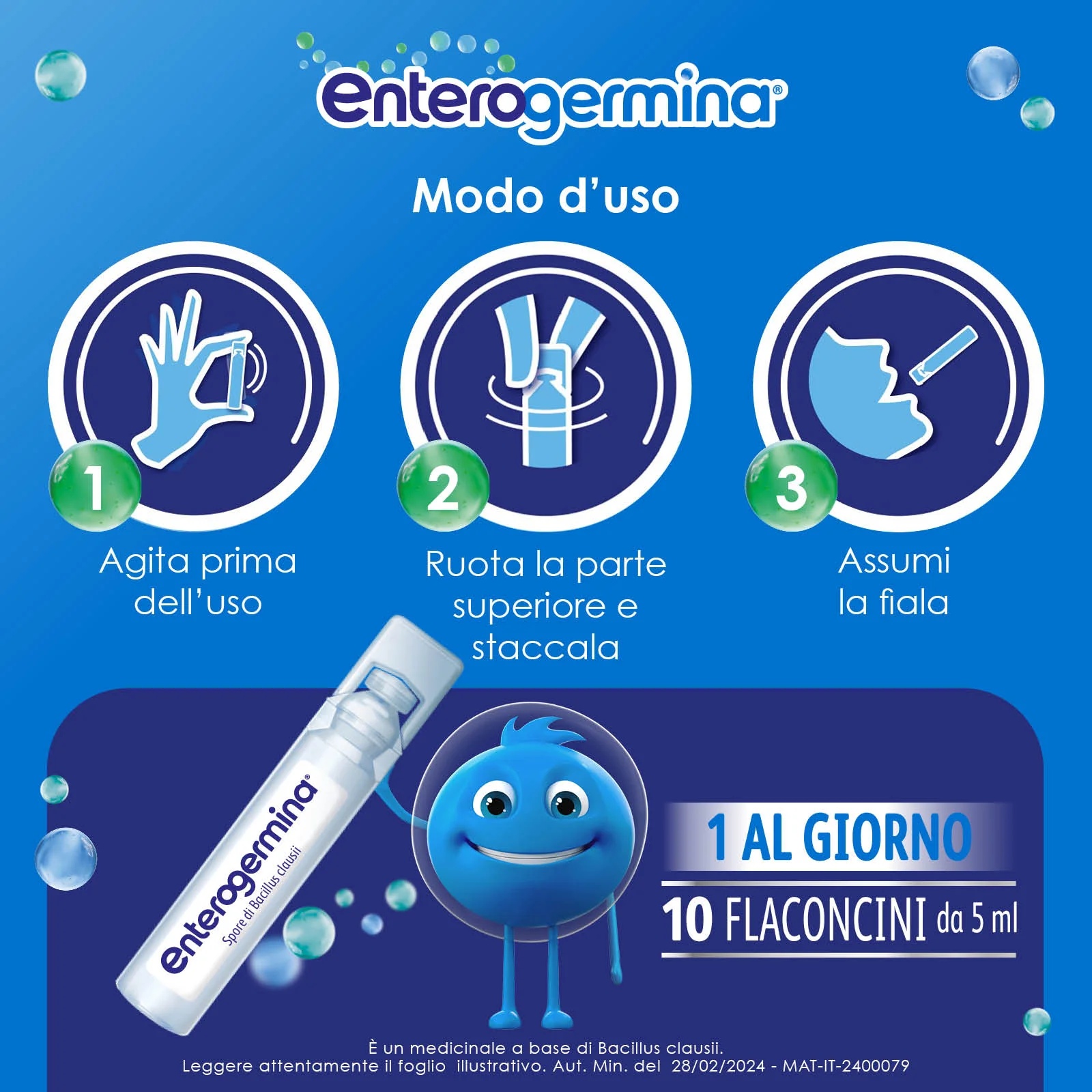 ENTEROGERMINA Enterogermina 4 milliards/5 ml 10 flacons de ferments lactiques
