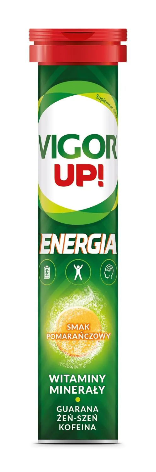 Vigor Up! Energia Tabletki musujące, Smak pomarańczowy