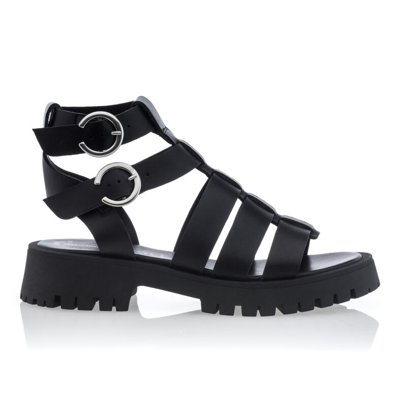 Sandalias negras para mujer / Zapatos de punta abierta