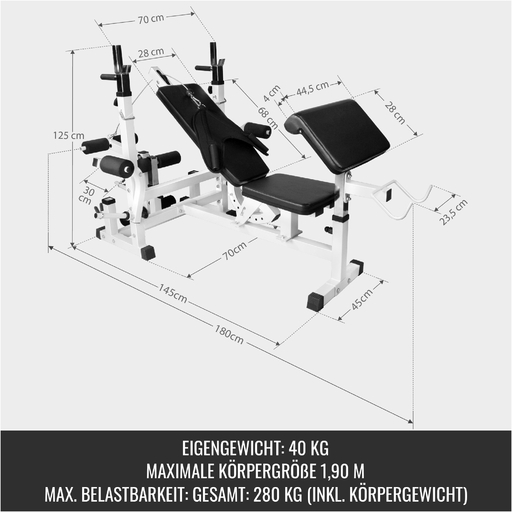 Gorilla Sports univerzalna postaja s kompletom kromiranih uteži 108 kg