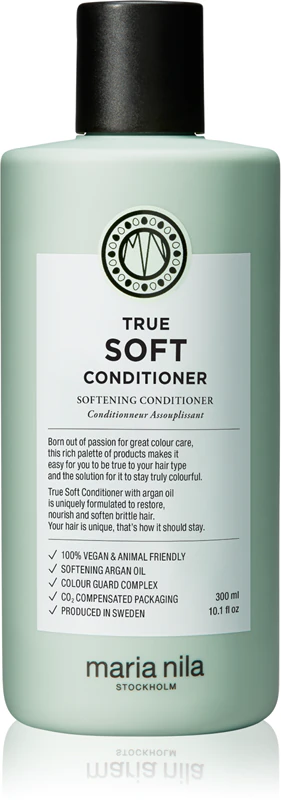 condicionador hidratante Maria Nila True Soft é ideal para cabelos secos.