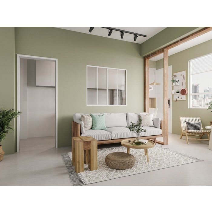 Parete divisoria scorrevole in vetro e alluminio verniciato a polvere bianco, 120x105 cm - RAVENA