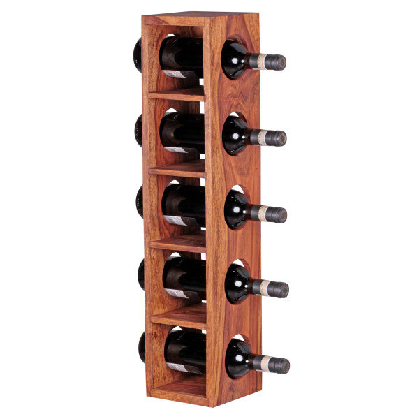 FineBuy Stojak na wino drewno brązowy