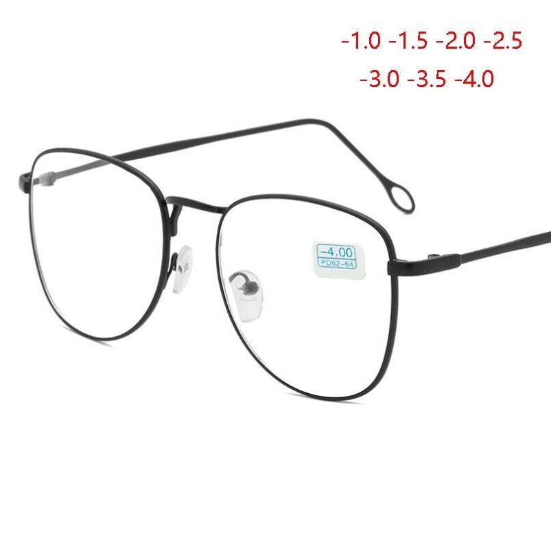 1 1,5 2 2,5 3 3,5 4 Bis 6,0 Fertige Myopiebrillen Damen Herren Metallrahmen Kurzsichtigkeitsbrille Rezept