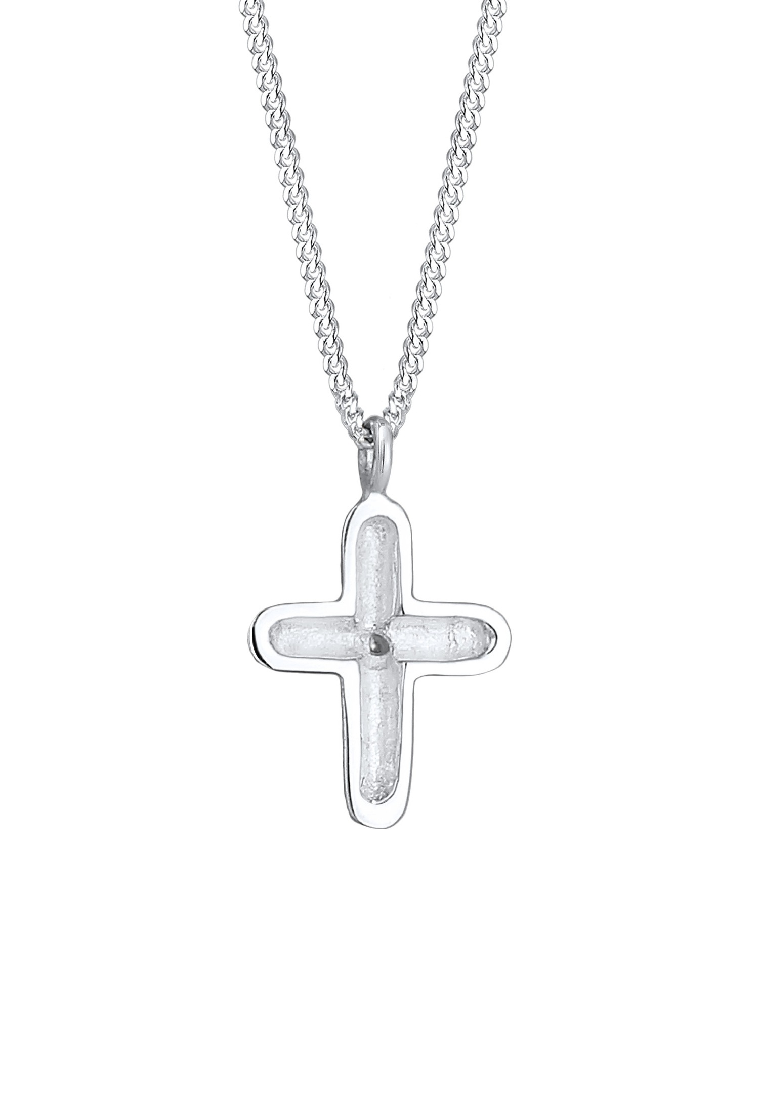 Elli Enfants Croix Cœur mignon avec cristaux en argent sterling 925