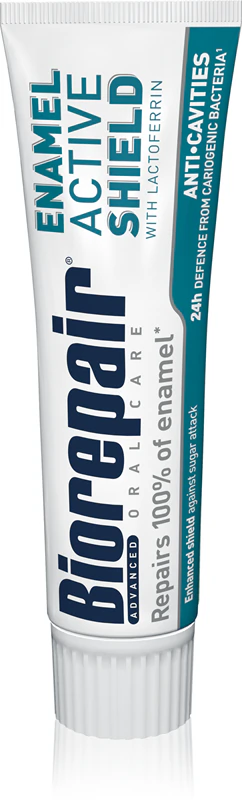Zubní pasta Biorepair Advanced Active Shield pro odstranění plaku a zdravé dásně