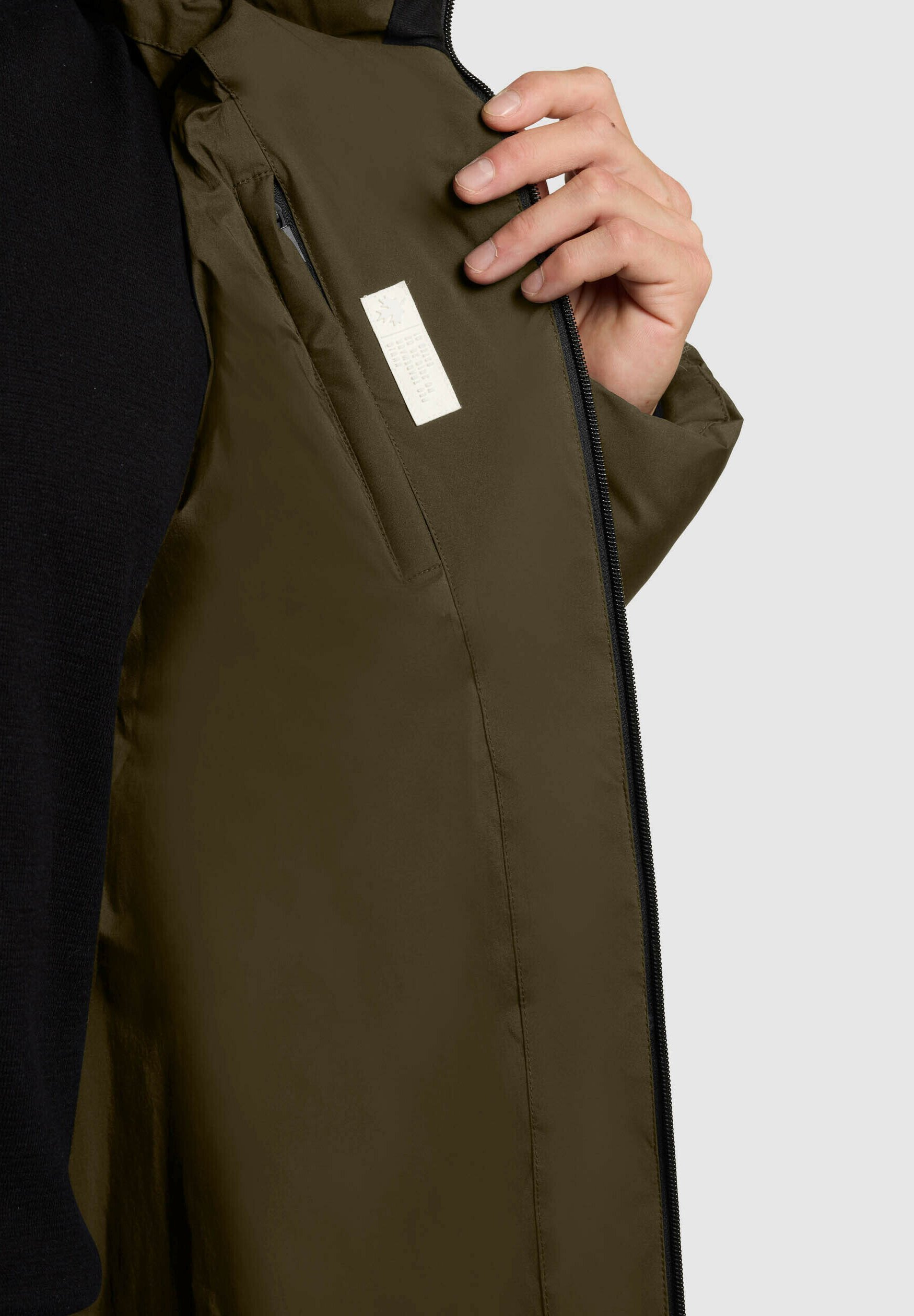khujo CAIUS3 - Cappotto invernale - verde muschio chiaro