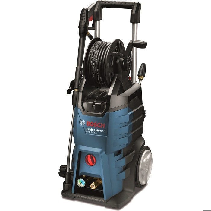 Hidrolimpiadora profesional Bosch GHP 5-75 X (presión máxima 185 bar, 2600 W, boquilla giratoria, lanza ajustable)