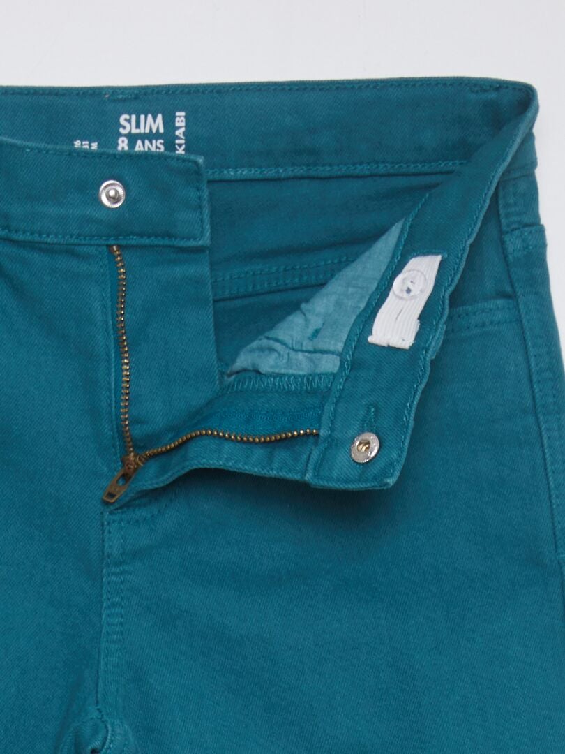 Calça jeans slim de 5 bolsos - AZUL
