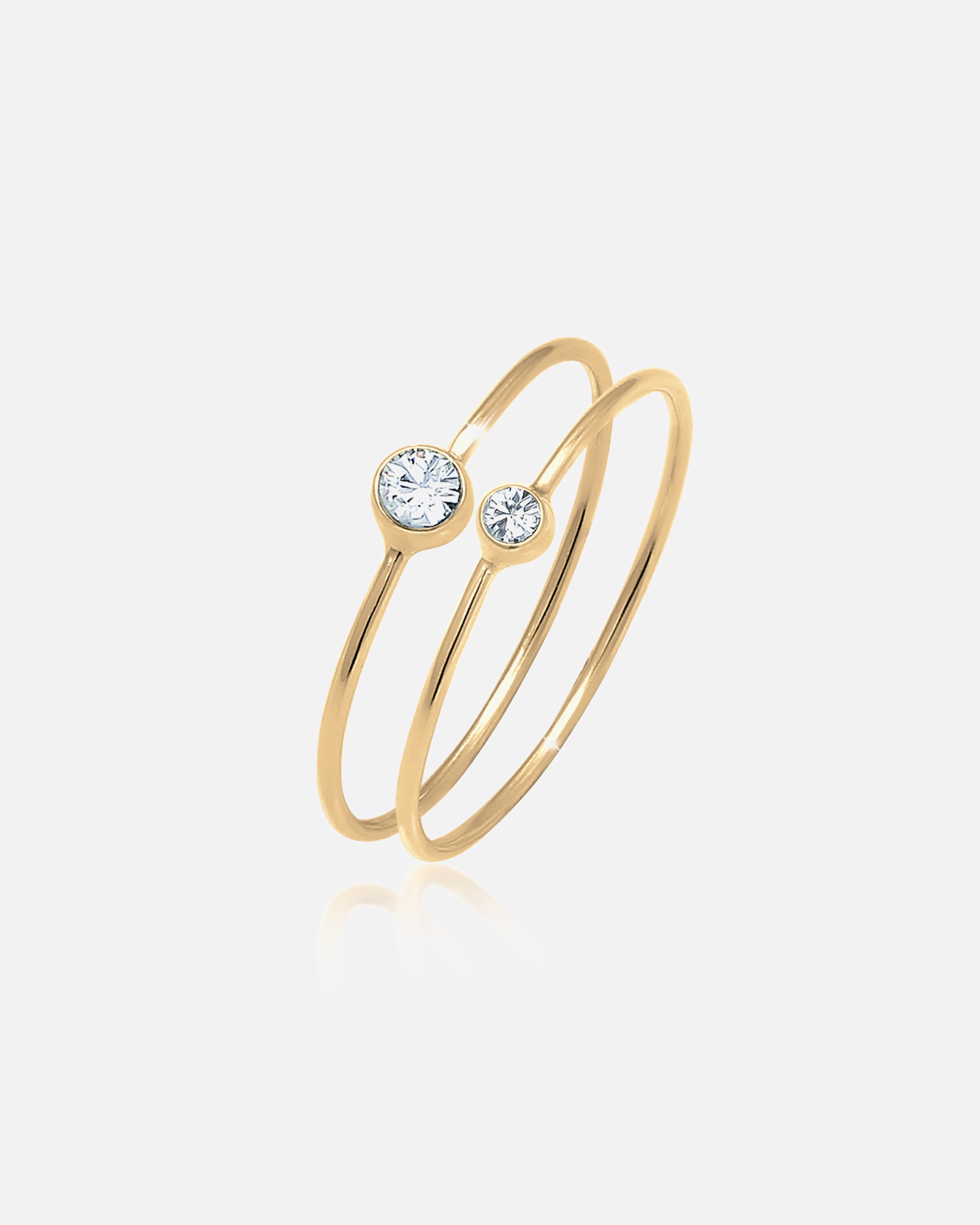 Elli Ensemble pour Femmes Élégant Basique avec Cristaux en Argent Sterling 925