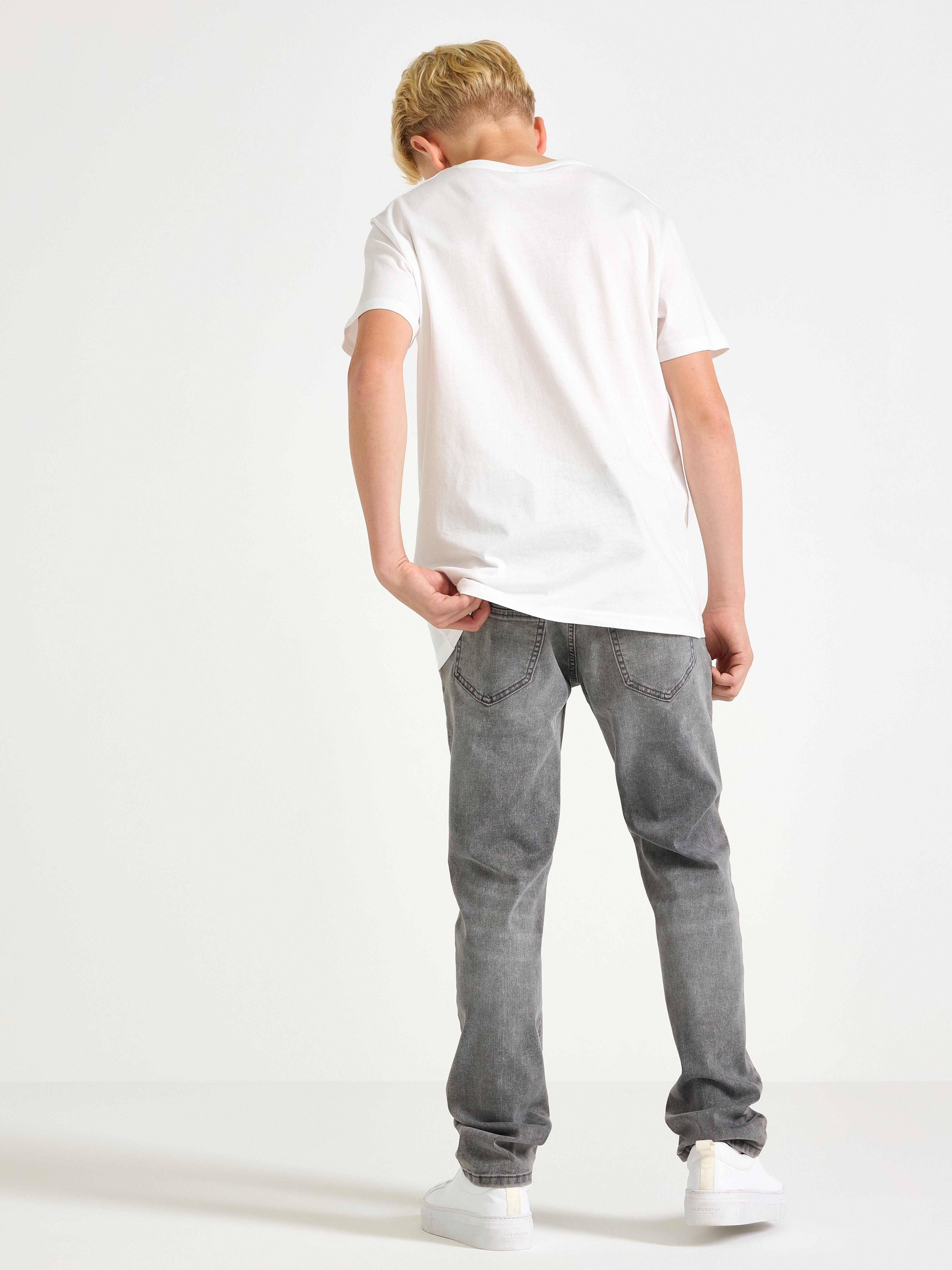 Jean droit STAFFAN, extensible moyen, gris