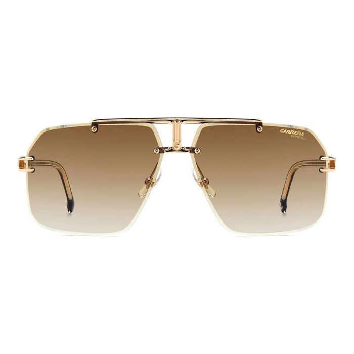 Lunettes de Soleil Carrera CARRERA 1054/S 63/12/145 BLACK GOLD/BLACK BROWN GREEN ANTIREFLEX métal homme CARRERA 1054/S