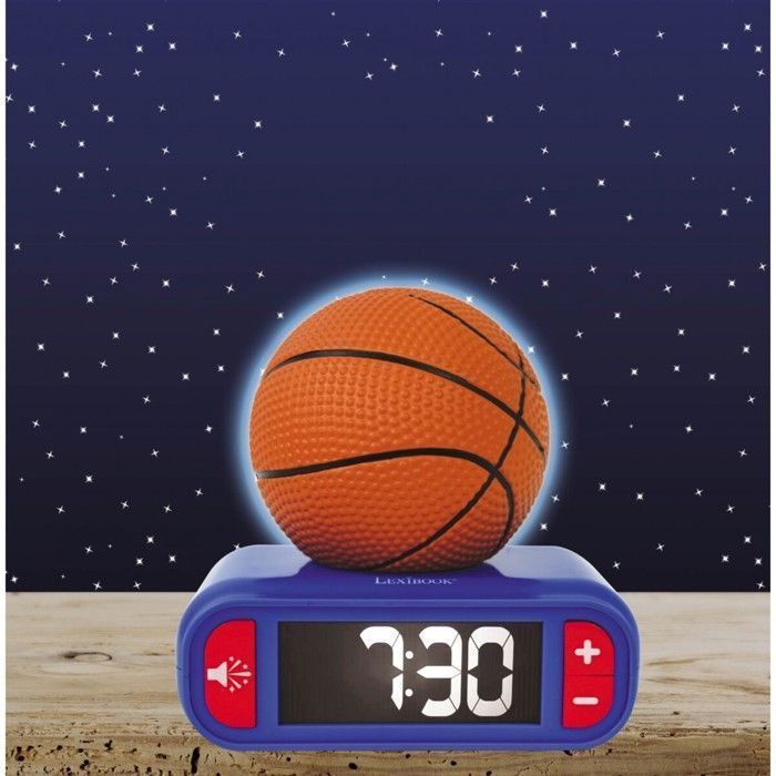 Lexibook Digital Alarm Clock 3D Basketball Night Light