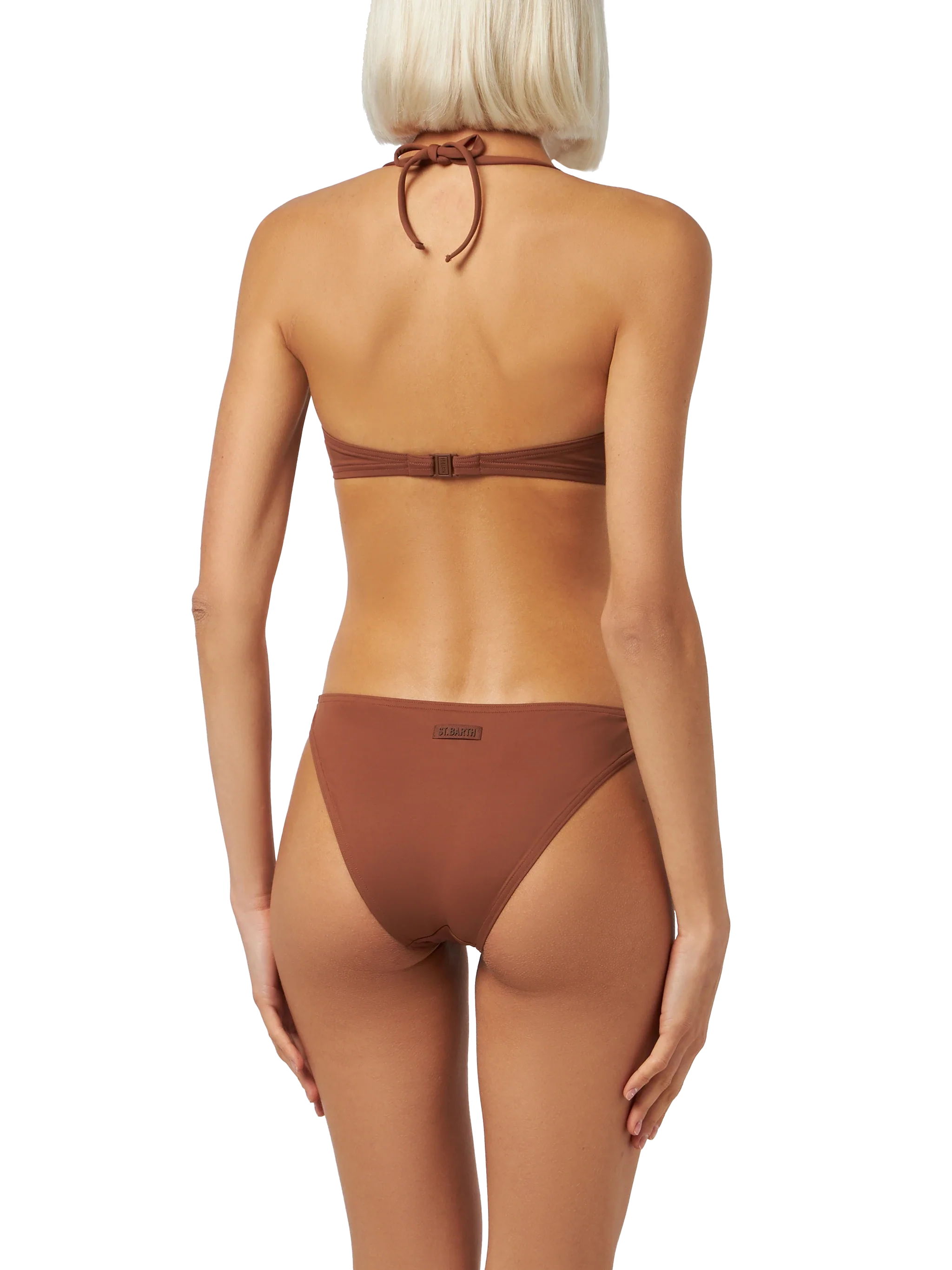 Gaia Maia Dames Bruine Triangel Bralette Bikini