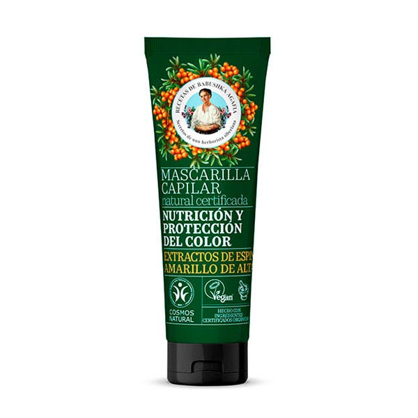 Vlasová maska se zelenou agafí pro výživu a ochranu barvy | 200 ml