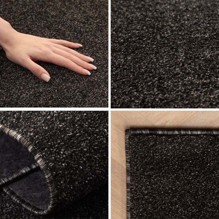 Alfombra moderna para salón - Onírica - Antracita - 140 x 200 cm - 100 % polipropileno - CARPETTEX