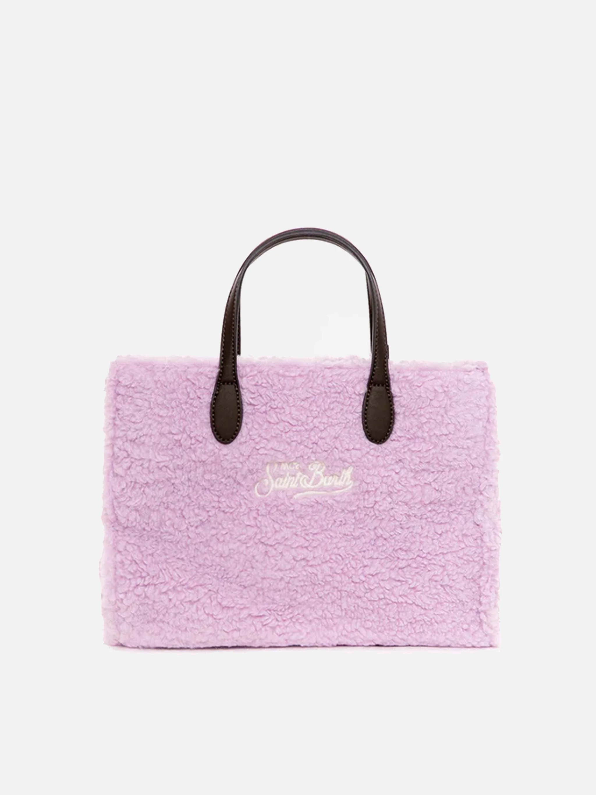 Bolso Vivian en tejido sherpa lila
