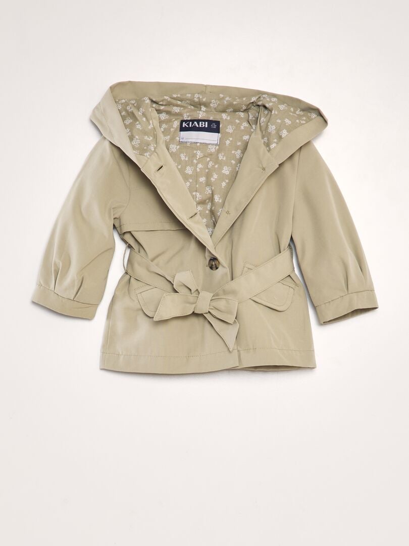 Gabardina con capucha - VERDE