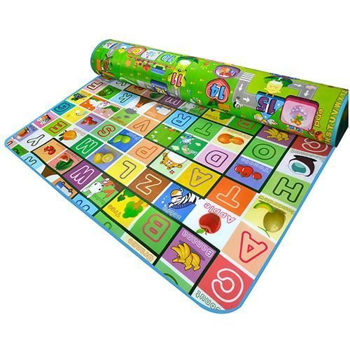 Tappetino da gioco per bambini spesso 1,8x2 m, impermeabile, ideale per gattonare e giocare.