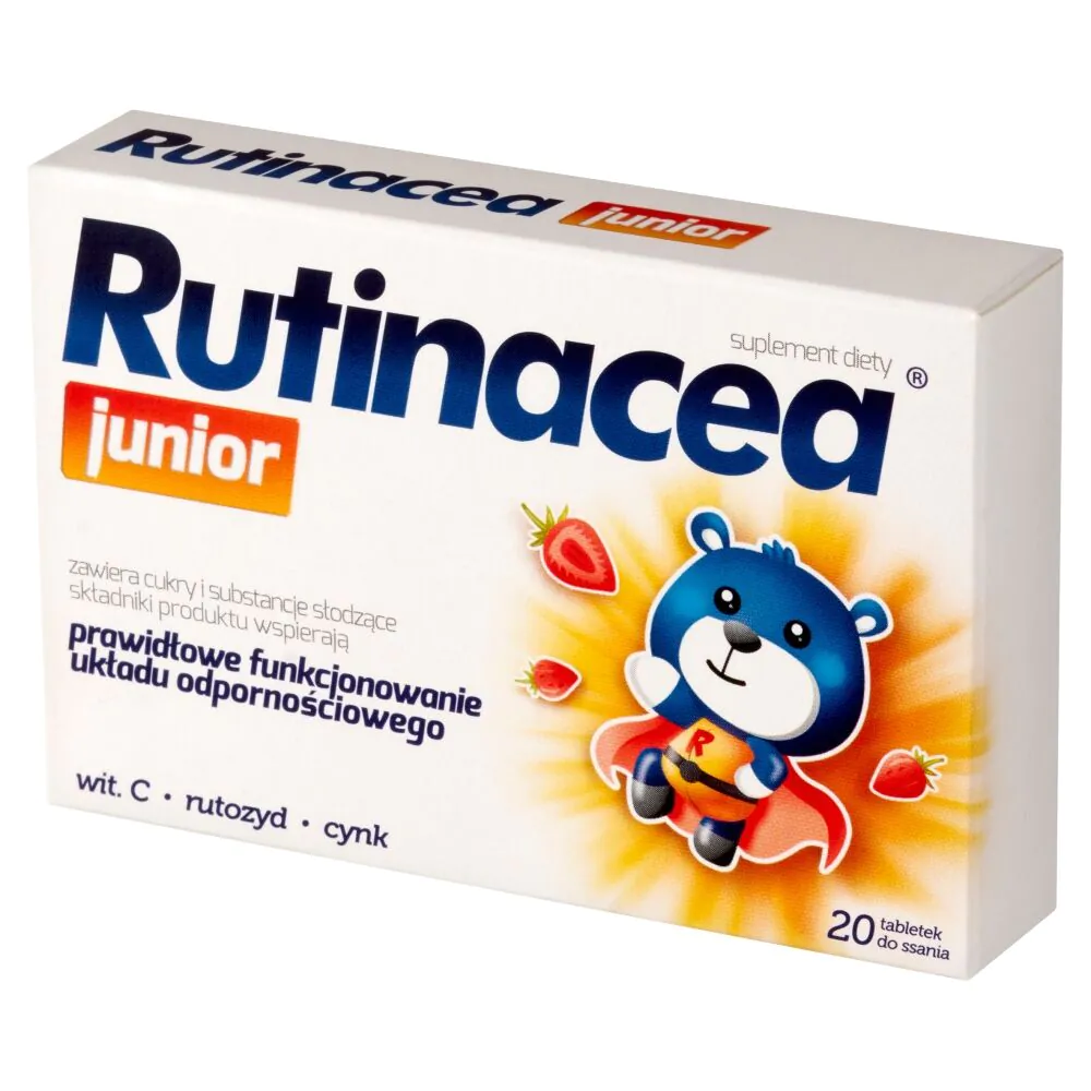 Rutinacea Junior, Wsparcie odporności dla dzieci od 3. roku życia, Tabletki do ssania