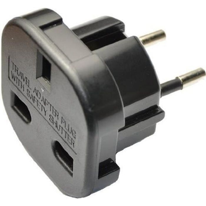 Adaptador de corriente de viaje de 3 clavijas para Reino Unido - EUR…