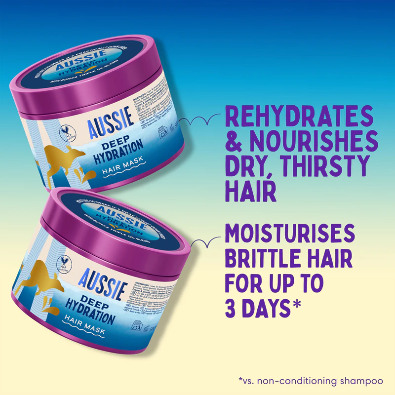 Máscara Capilar Aussie Deep Hydration: Máscara de Hidratação Intensiva para Cabelos Secos e Danificados